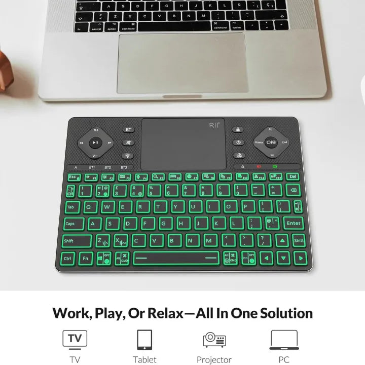 Folding Bluetooth Keyboard | Ultra-Slim Portable Wireless Keyboard with Rechargeable Battery