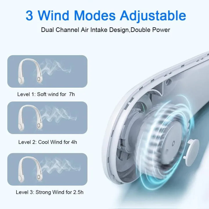 Portable Bladeless Hanging Neck Fan