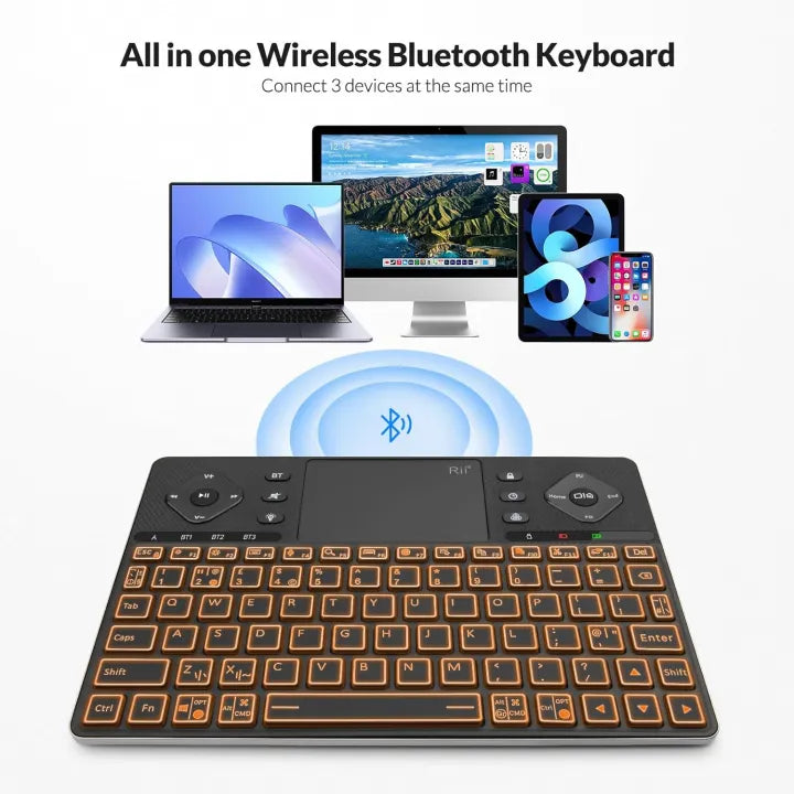 Folding Bluetooth Keyboard | Ultra-Slim Portable Wireless Keyboard with Rechargeable Battery