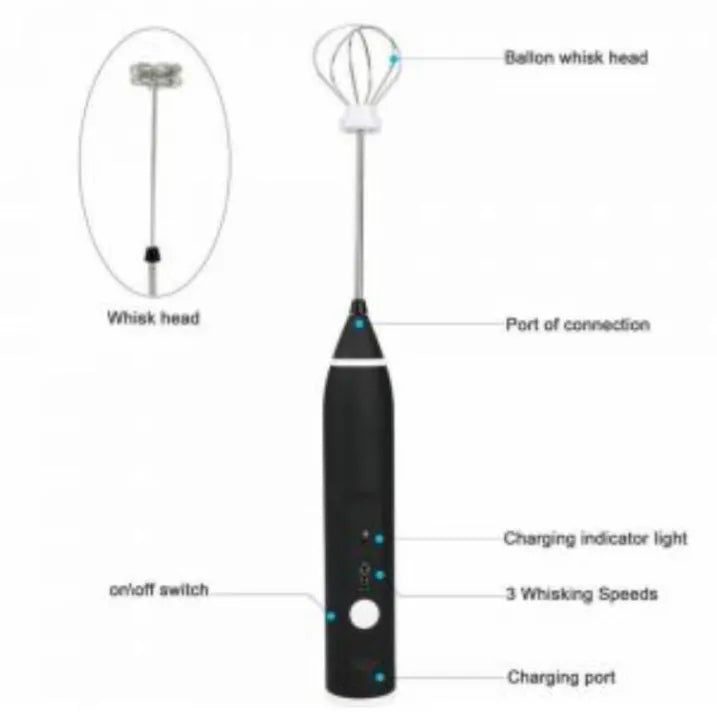 Electric Handheld Milk Frother & Coffee Beater