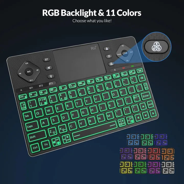 Folding Bluetooth Keyboard | Ultra-Slim Portable Wireless Keyboard with Rechargeable Battery