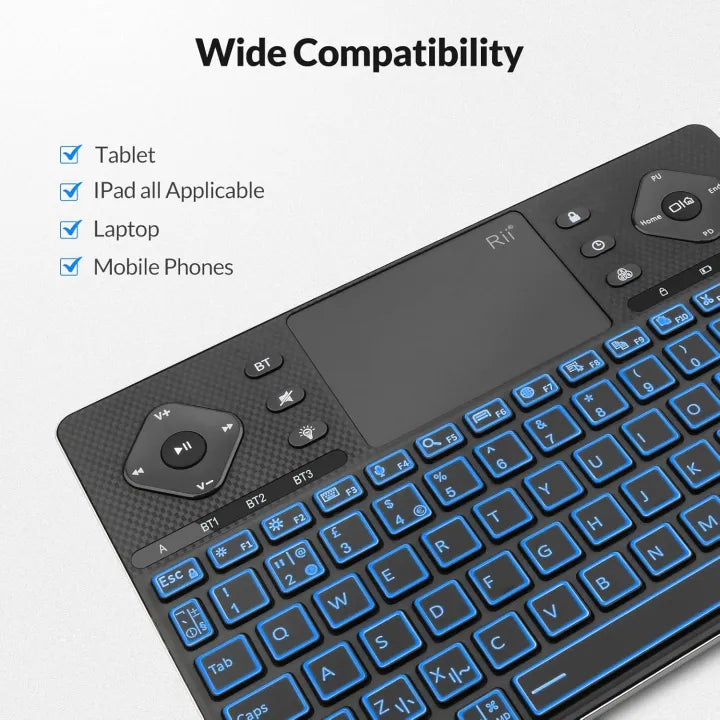 Folding Bluetooth Keyboard | Ultra-Slim Portable Wireless Keyboard with Rechargeable Battery