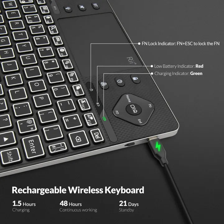 Folding Bluetooth Keyboard | Ultra-Slim Portable Wireless Keyboard with Rechargeable Battery