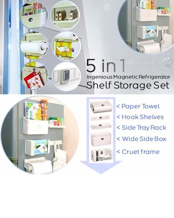 Magnetic Fridge Organizer Rack